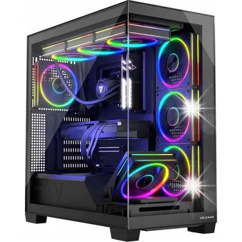 PC skříň Počítačová Skříň MODECOM Volcano Stellar ARGB 5F Midi Černý