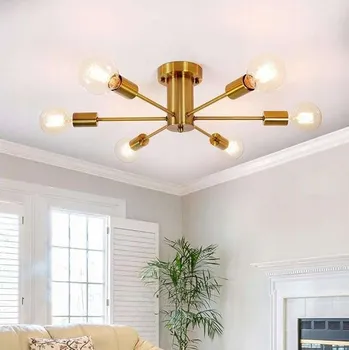 Stropní svítidlo lustr kovový 6-bodový moderní 1 Ks.