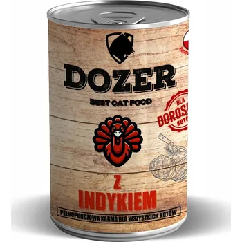 Krmivo pro kočku DOZER Premium pro kočky z Indykiem 400g konzerva Krůta