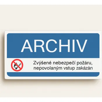 Značení Archiv Plast 190 x 90 mm tl. 0.5 mm - Kód: 02018