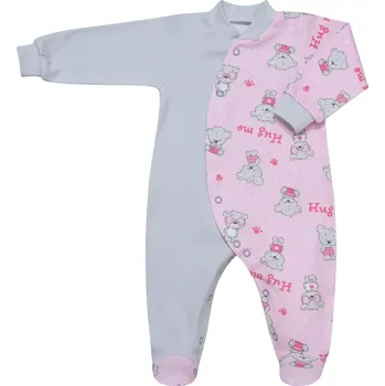 Kojenecký overall ESITO | Kojenecký overal Teddy bears - růžová / 80