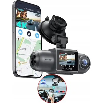 IP kamera KAMERA AUTOMOBILOVÁ 4K GPS WIFI DUAL ZÁZNAMNÍK JÍZDY FUNKCE WDR APP NOČNÍ