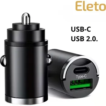 USB Autonabíječka USB C + USB 2.0. - QC3.0 & PD