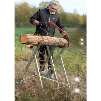 Koza na řezání dřeva Kovová koza, stojan na řezání dřeva, kozlík nastavitelný 120 kg ocelový