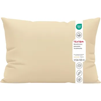 Povlečení POVLEČENÍ NA POLŠTÁŘ 70x80 cm 100% BAVLNA HLADKÉ PEVNÉ BÉŽOVÉ VELKÉ