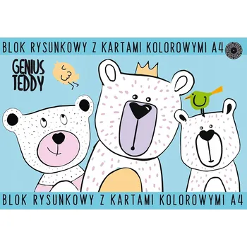 Blok GENIUS TEDDY barevný blok na kreslení 15 listů A4