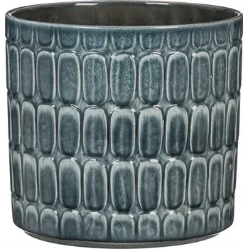 Květináč Květináč keramický modrý, průměr 18,6 cm