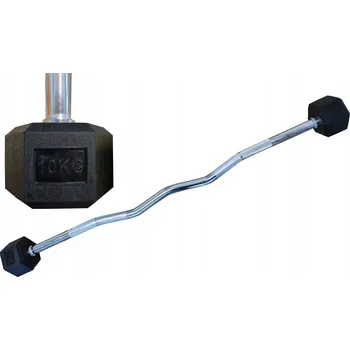 Pogumovaná činka Kubisport 1x 10 kg 1 ks