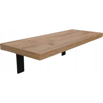 police Závěsná police Dub Craft 55x21 s černými držáky - LOFT