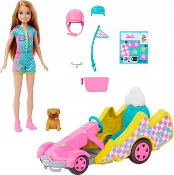 Barbie Gokart Stacie filmové vozidlo a panenka HRM08