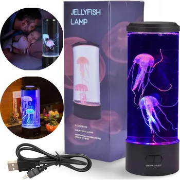 Lampička Noční lampa Lampička s medúzami, stojací, měnící barvy, vícebarevná