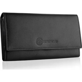 Peněženka Betlewski dámská peněženka z pravé kůže černá