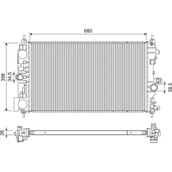 Chladič motoru Chladič vody pro motor VALEO 701237