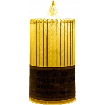 Svíčka LED svíčka 13 cm na baterie Náplň do hřbitovné svíčky Efekt PLAMENE Svíčka A7102