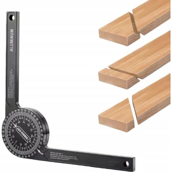 Úhloměr Úhelník s úhloměrem, nastavitelný 360°, POLSKÝ (polský výrobek)