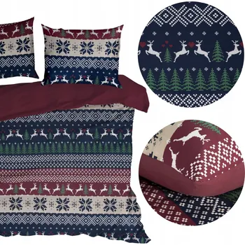 Povlečení VÁNOČNÍ SADA POVLEČENÍ 200x220 cm, SKANDINÁVSKÝ STYL (220x200 cm)