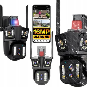 IP kamera Vnitřní IP kamera EOSRS 4 Objektivy HD 10X ZOOM WIFI 8K Otočná o 355° PTZ