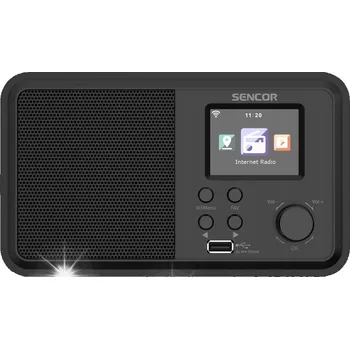 Radiopřijímač SENCOR Internetové rádio 4W, WiFi, FM, DAB+, USB, LCD displej