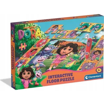 Puzzle CLEMENTONI Podlahové puzzle s interaktivním perem Dora průzkumnice 24 dílků