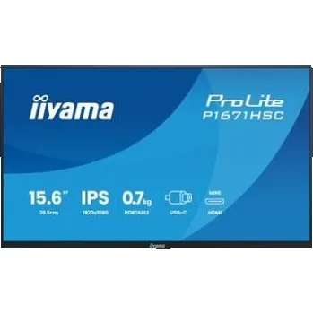 Monitor iiyama ProLite/P1671HSC-B1/15,6"/IPS/FHD/60Hz/3ms/Černá/3R (P1671HSC-B1)