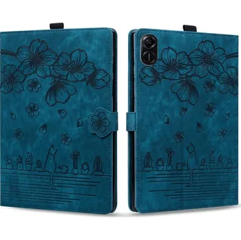Pouzdro na tablet VSECHNONAMOBIL 91263 ART FLOWER Zaklápěcí pouzdro pro Honor Pad X8a modré