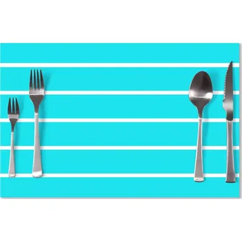 prostírání Sablio Prostírání Bílé pruhy na modré: 40x30cm