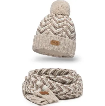 Šála Pamami Dětský zimní set Mohameder béžová One size