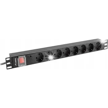 Napájecí kabel Zásuvková lišta Lanberg 2 m, 8 zásuvek
