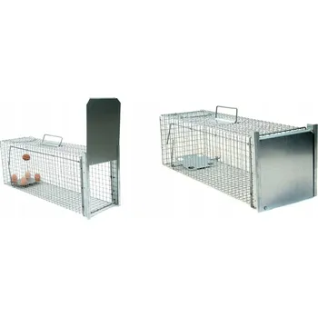 Myslivost Živolapka past na kočky, kuny, hlodavce a lesní zvěř 82x26x26 cm pozinkovaná