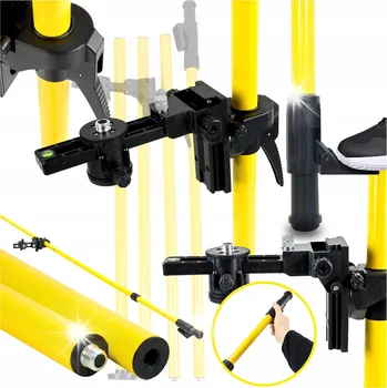 Měřící laser Teleskopická rozpěrná tyč pro laser, stativ pro nivelační přístroj, adaptér pro úhly 455 cm