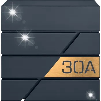 Poštovní schránka POŠTOVNÍ SCHRÁNKA NA DOPISY ANTRACIT + ZLATÉ ČÍSLO