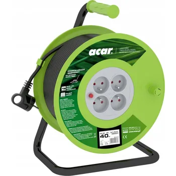 Napájecí kabel Prodlužovací Kabel bubnový 40 m 3x1,5 černý M02050 ACAR
