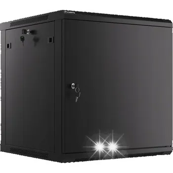 Racková skříň LANBERG Skříň závěsná 19" 12U 600x600 černá WF01-6612-00B