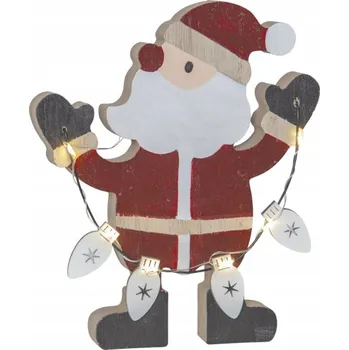 Obraz Dřevěná figurka sv. Mikuláš BILLY s LED osvětlením, 17 cm, na baterie