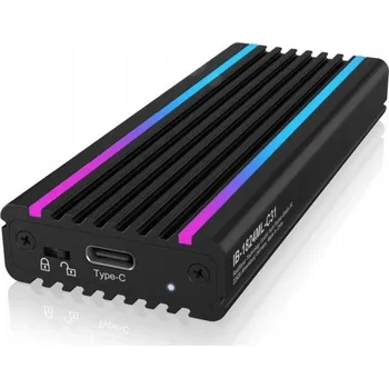Příslušenství pro datový nosič IB-1824ML-C31 Externí box pro M.2 NVMe SSD s RGB podsvícením