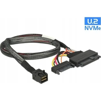 Vrták Delock SFF 8643 na SFF 8639 + SATA 15pin, 0.5m, Černý (84819)