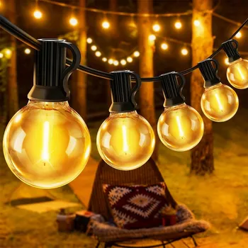 Venkovní osvětlení ZAHRADNÍ SVĚTELNÝ ŘETĚZ 30m Žárovky 50 LED Venkovní Světýlka Zahradní