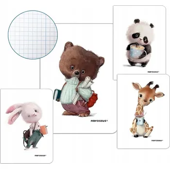 Sešit A4 s mřížkou Narcissus, 60 listů