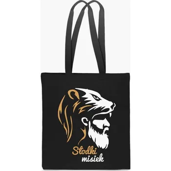 Obraz BAVLNĚNÁ TAŠKA černá Den Chlapců Muže Medvídek vtipná dárek