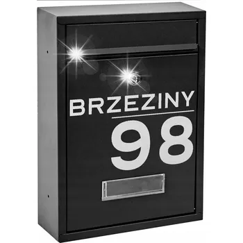 Železářství POŠTOVNÍ SCHRÁNKA NA DOPISY RIB ČERNÁ + NÁPIS ULICE ČÍSLO ADRESA