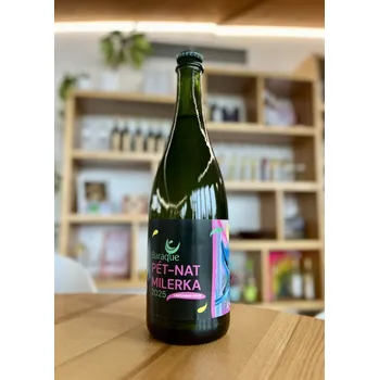 Víno Milerka PÉT-NAT 2025, moravské zemské víno - perlivé, Vinařství Baraque, suché