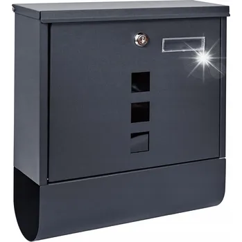 Poštovní schránka POŠTOVNÍ SCHRÁNKA NA DOPISY, POŠTU, NOVINY, TUBA, PRŮZOR, MODERNÍ ANTRACIT