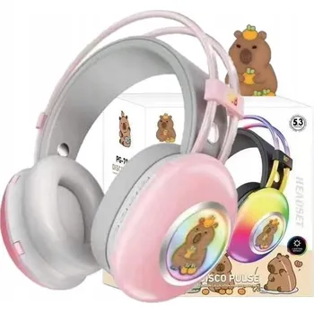 Sluchátka Bezdrátová sluchátka přes uši RGB Dětská Kapybara Svítící