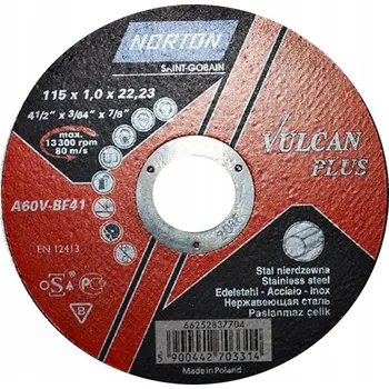 Vrták Kotouč na kov Norton 66252837704 115x1x22,23 mm INOX OSA