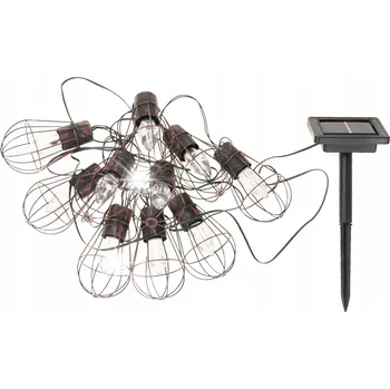 Venkovní osvětlení SOLÁRNÍ GIRLANDA SVĚTÝLKA 10 LED ZAHRADNÍ NA BALKON měděný drát