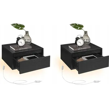 Noční stolek Závěsný Noční stolek Sada 2 ks ks police Šuplík 35 x 40 x 18 cm