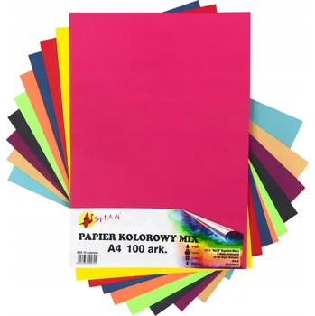 Kancelářský papír Barevný kancelářský papír Shan A4, 80 g/m², 100 ks