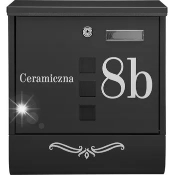 Poštovní schránka POŠTOVNÍ SCHRÁNKA ČERNÁ NA DOPISY TUBA + VZOR