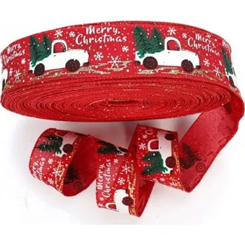 Stuha Stuha na balení dárků - Christmas delivery červená