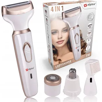 Holicí strojek Alpina DÁMSKÝ HOLICÍ STROJEK Elektrický holicí strojek Zastřihovač Depilátor 4 v 1